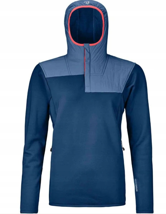 Ortovox Bluza męska zimowa anorak Fleece Plus Petrol Blue r.M Merino