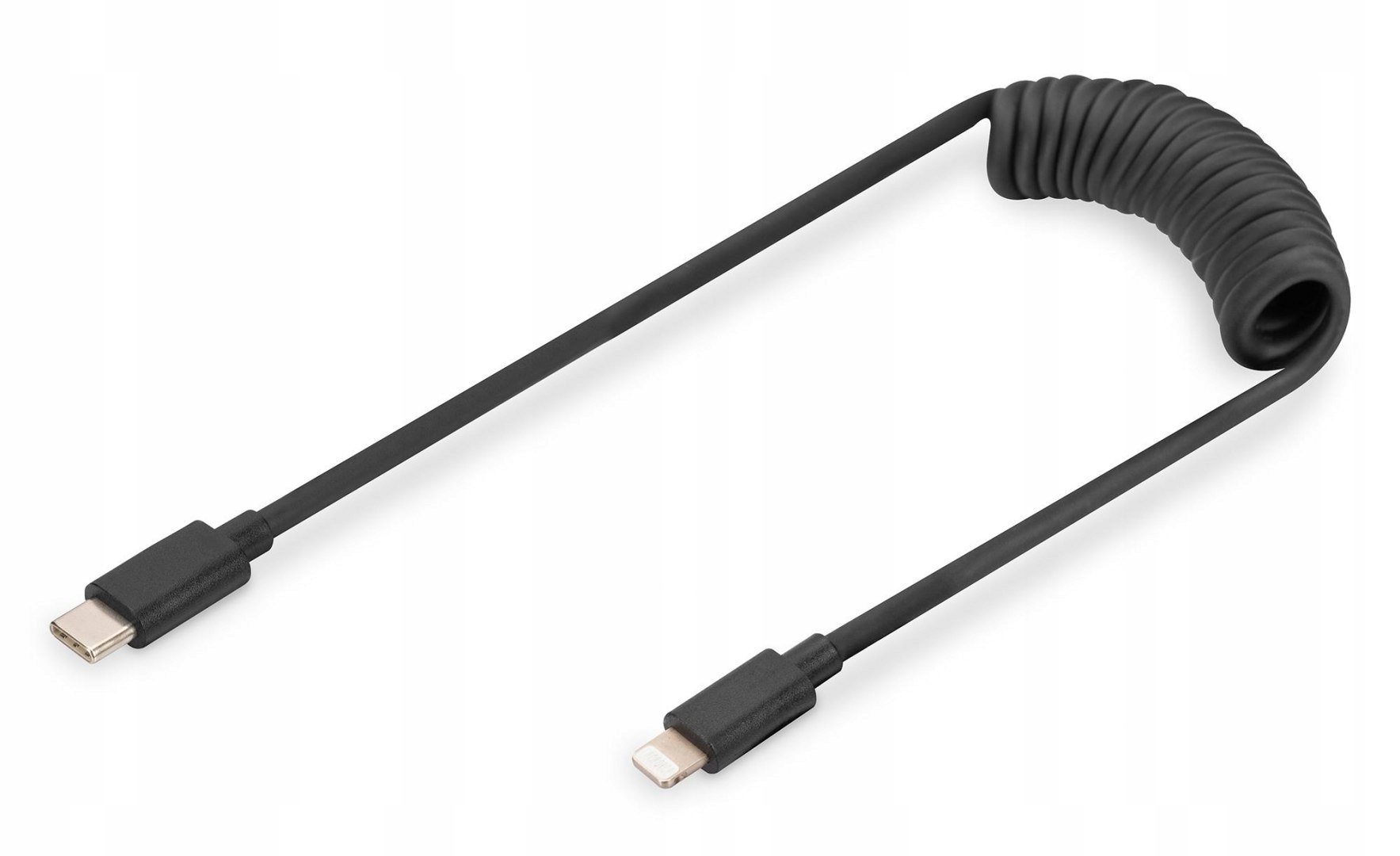 Kabel USB 2.0 DIGITUS spiralny USB C/Lightning, PD