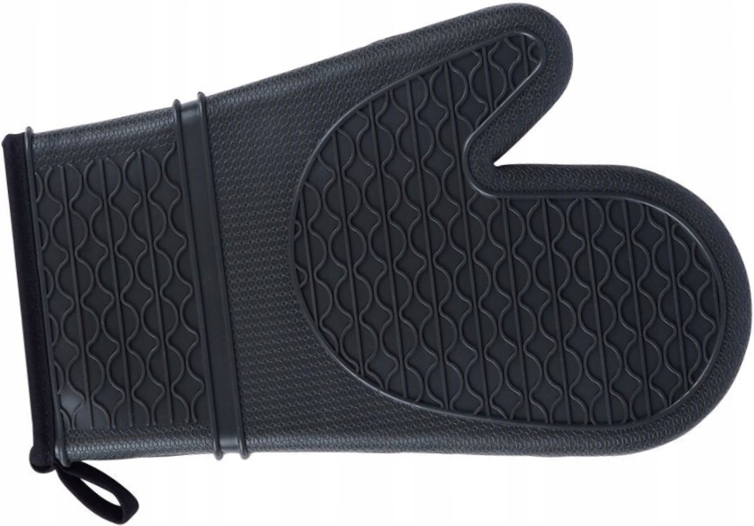 RĘKAWICA SILIKONOWA OCHRONNA kuchenna CHWYTAK ŁAPKA 30cm OLDMAN czarna