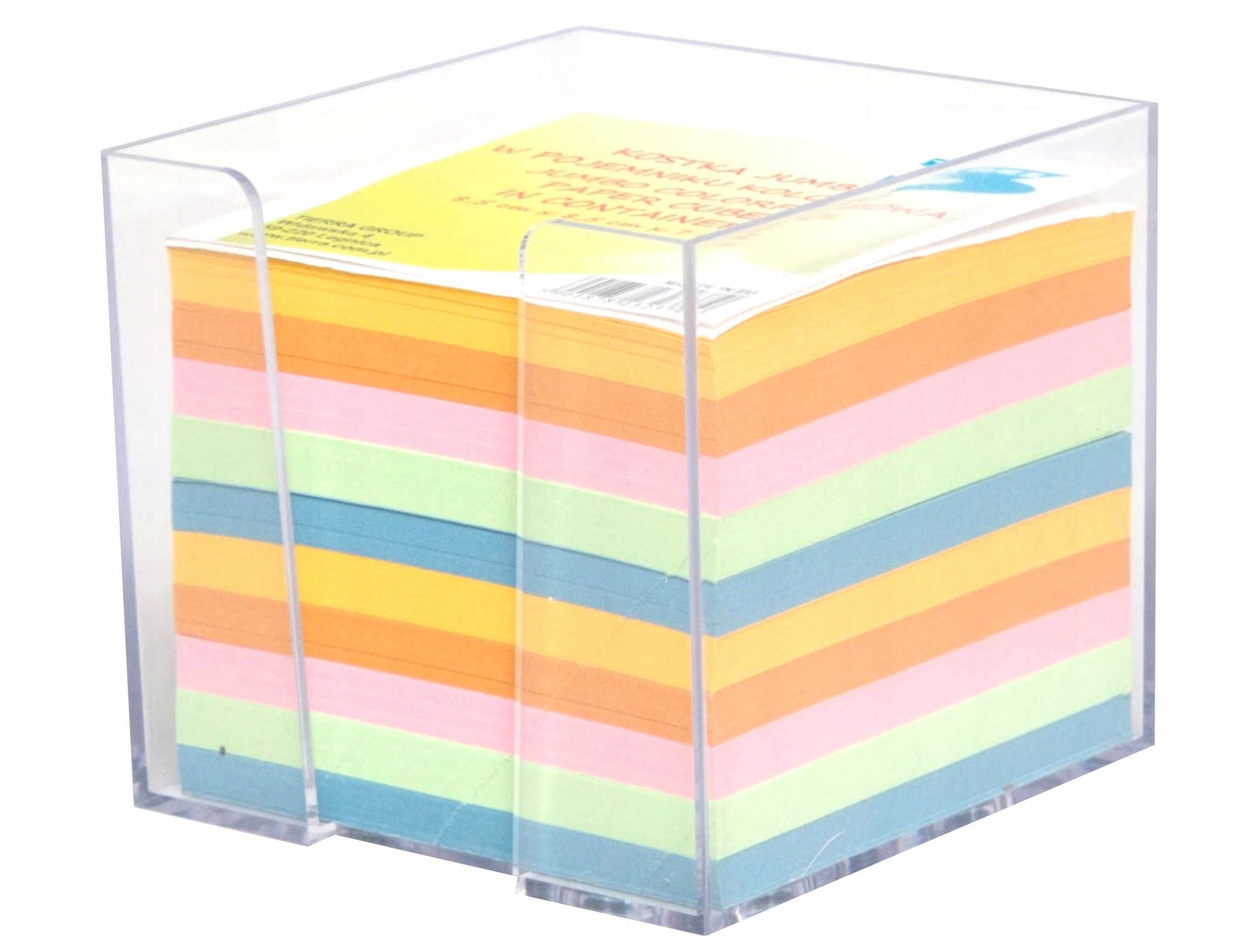

Kostka notes w pojemniku kolorowa Jumbo 85x85x70mm