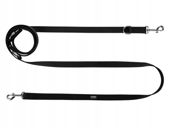 Levně Vodítko Pro Psa S Nastavitelnou Prodlouženou Páskou Chaba Černá XXL 30 MM 260 CM