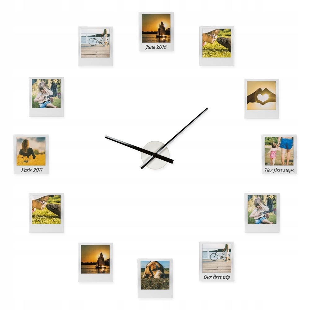 (hs) Hodiny s rámčekmi na fotografie Impressions Clock Originál
