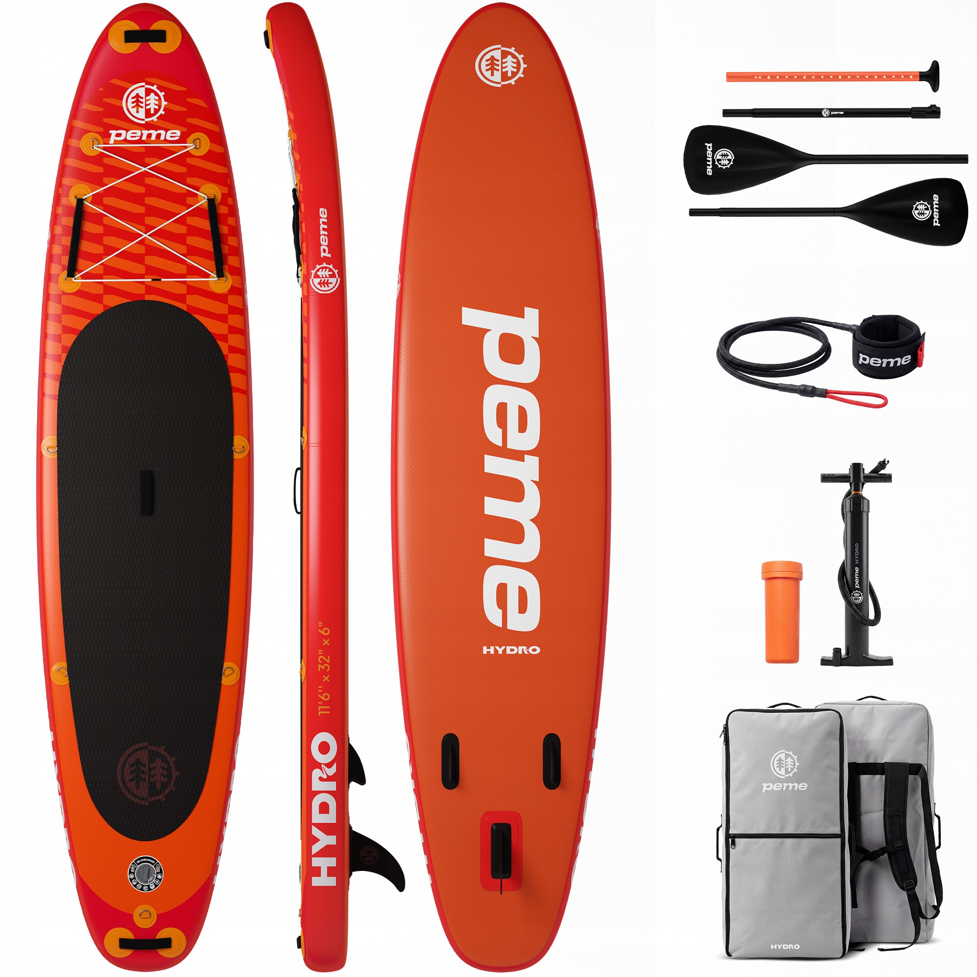 Sup Deska Pompowana Do Pływania Dmuchana 350 Zestaw Wiosło Hydro Peme