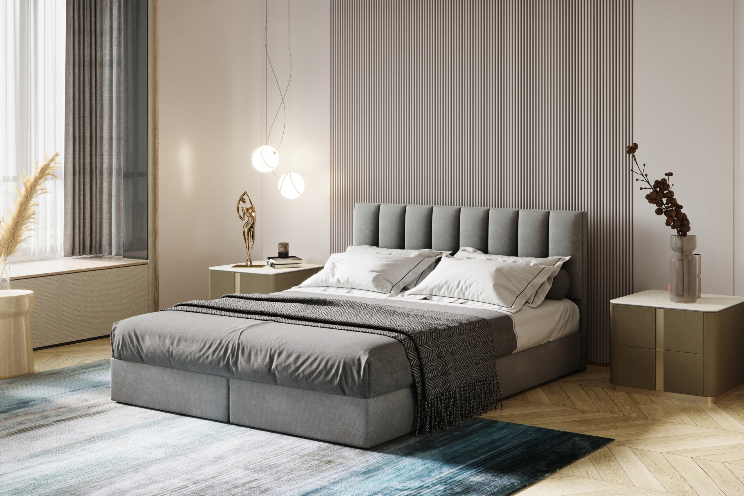 

Łóżko Kontynentalne Tapicerowane City 200 Materac