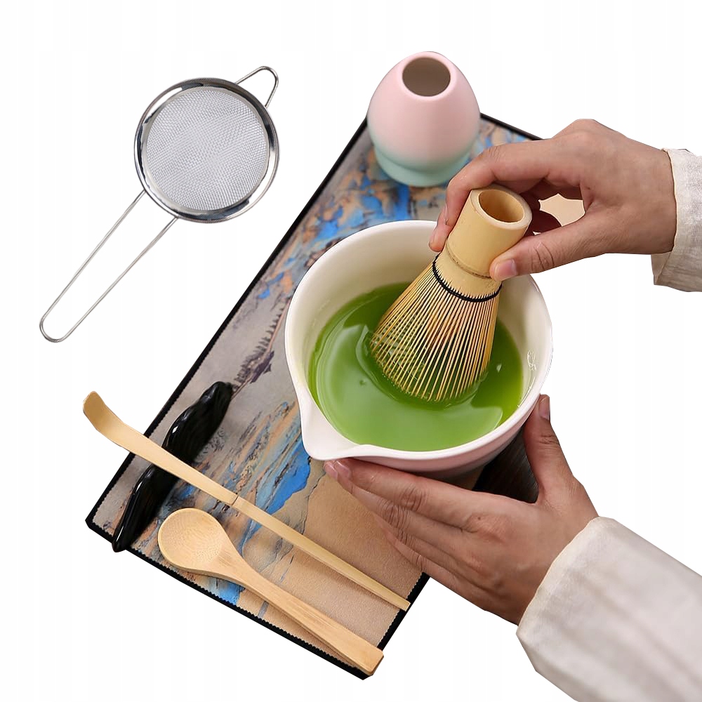 Levně Dárková Sada Na Čaj Matcha Sada Na Přípravu Čaje Matcha 8 Ks