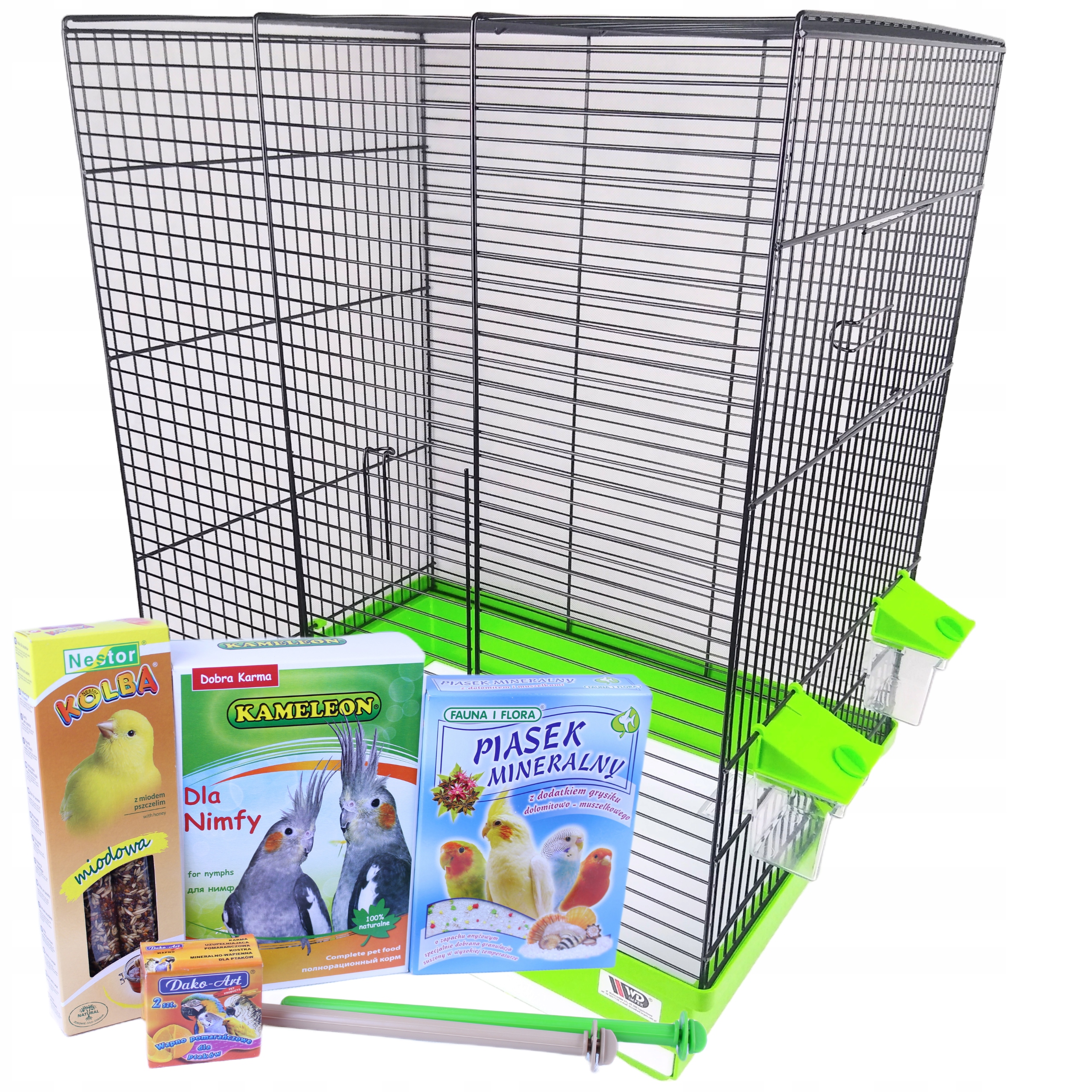 Levně Klec Pro Papoušky Kanarka nimfy zeberek velká sada