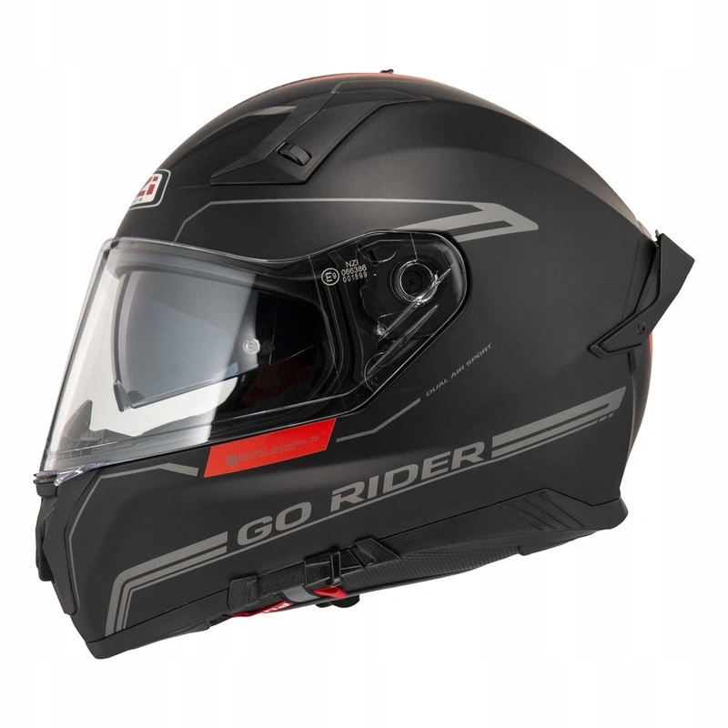 Prilba Nzi Go Rider Stream Duo Solid Black Red Matt čierna červená Darčeky