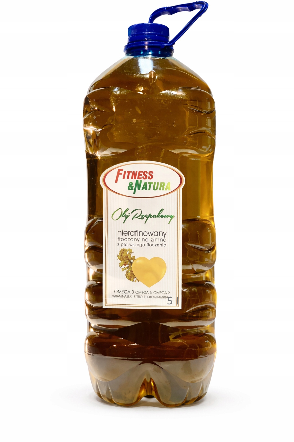 Olej rzepakowy tłoczony na zimno, nierafinowany 5 l Fitness Natura