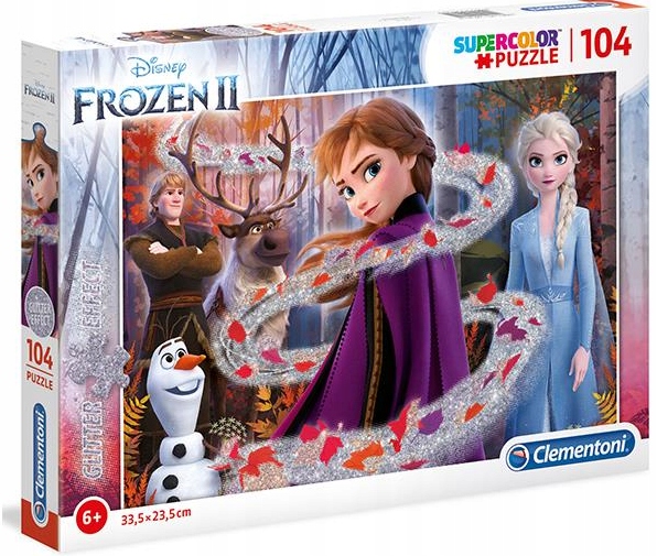 Puzzle 104 el. Frozen 2 z brokatem Glitter 20162