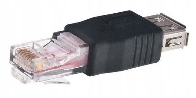 

Adapter przejściówka łącznik gn. Usb - RJ45 8p8c