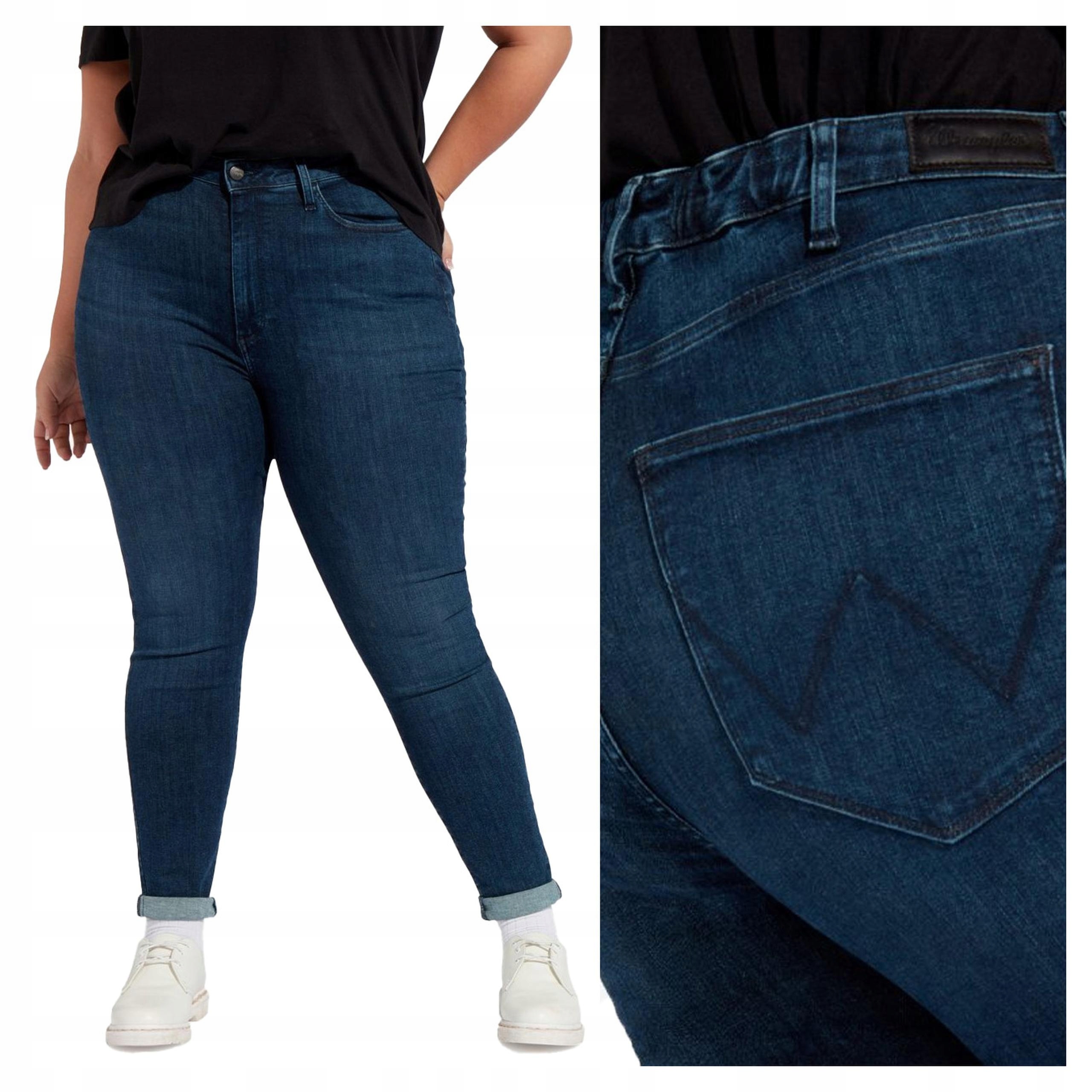 Úzké Nohavice úzké džíny Wrangler Skinny Plus W44 L32