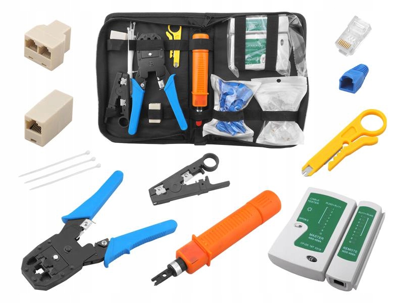 Sada síťových nástrojů pro krimpování RJ45 RJ11 tester kabelů Lan Utp Ftp