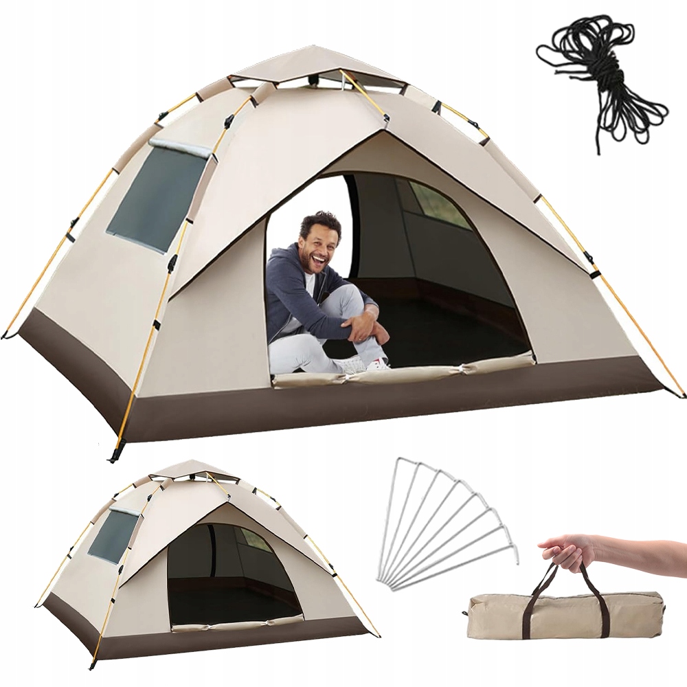 Stan Pro 3 Osoby, Voděodolný, 2 Okna, 210*150*125 CM