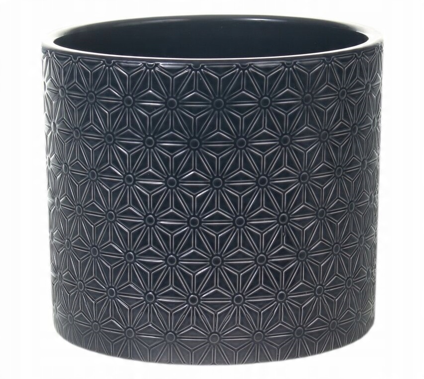 

Doniczka Osłonka Ceramiczna Walec Grafit 15 cm