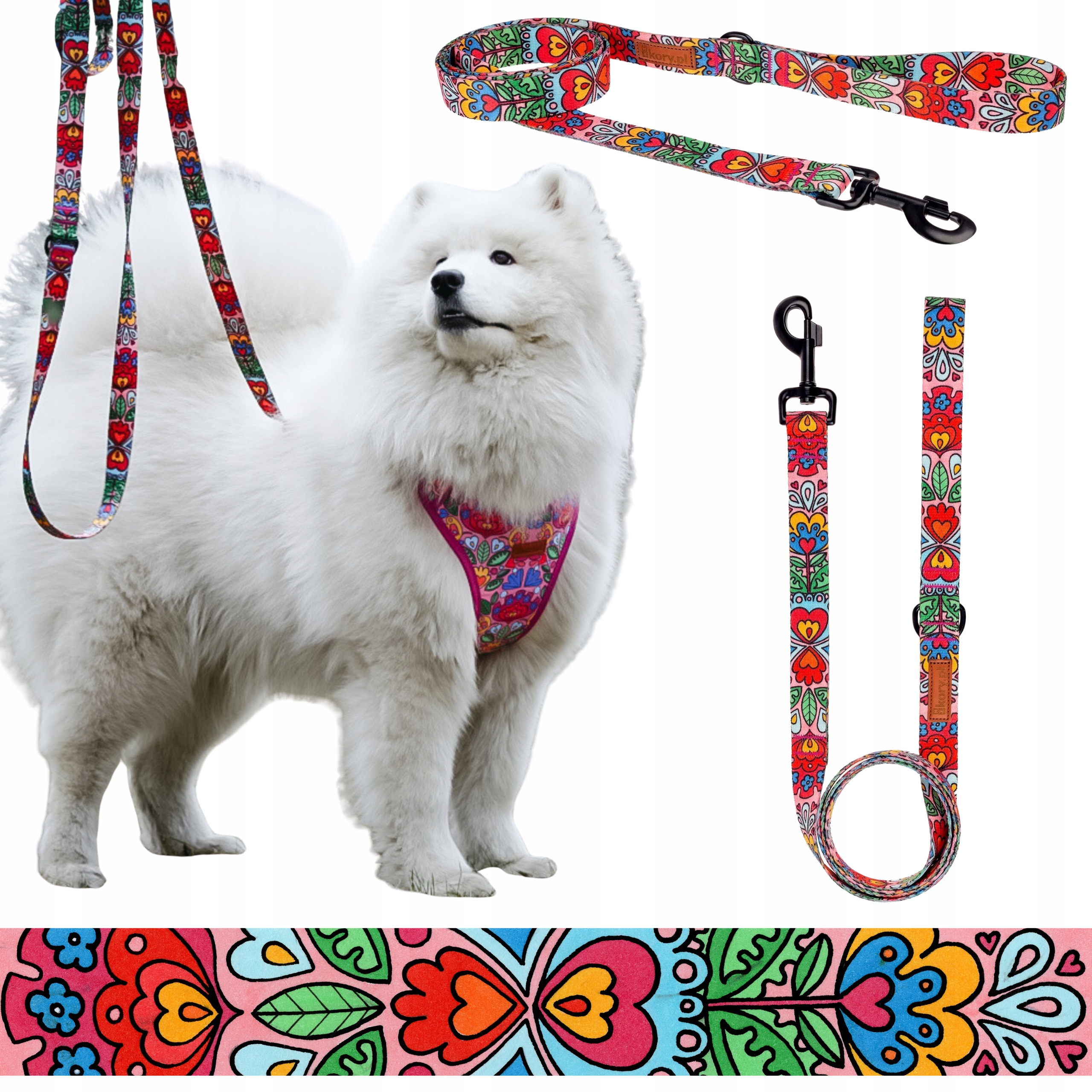 Levně Městská vodítko Malý Pes do 6 kg čivava pomeranian 180 cm Ukory Folklor