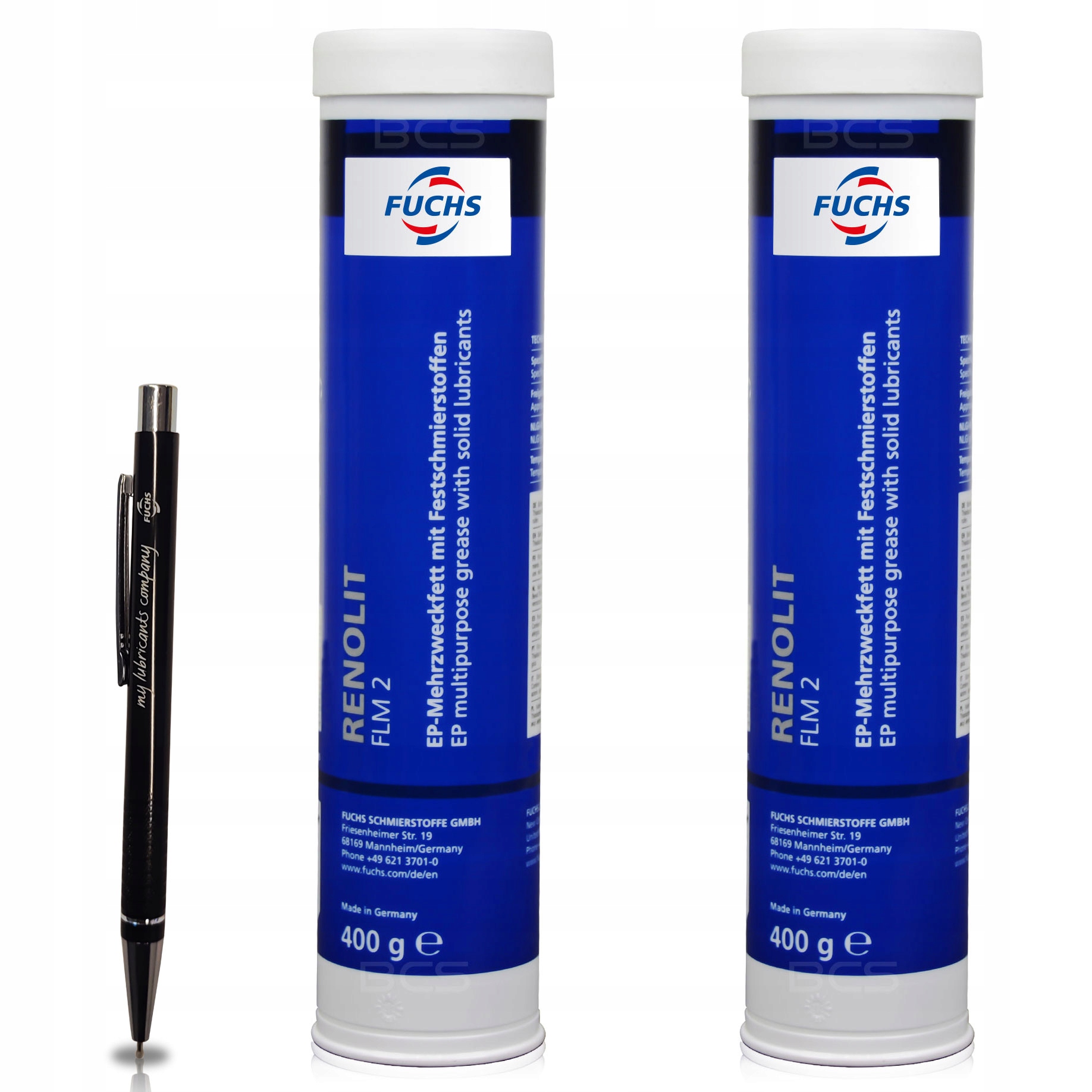 2 x FUCHS RENOLIT FLM 2 - SMAR LITOWY Z MOS2 - NLGI 2 - W TUBIE - 400g
