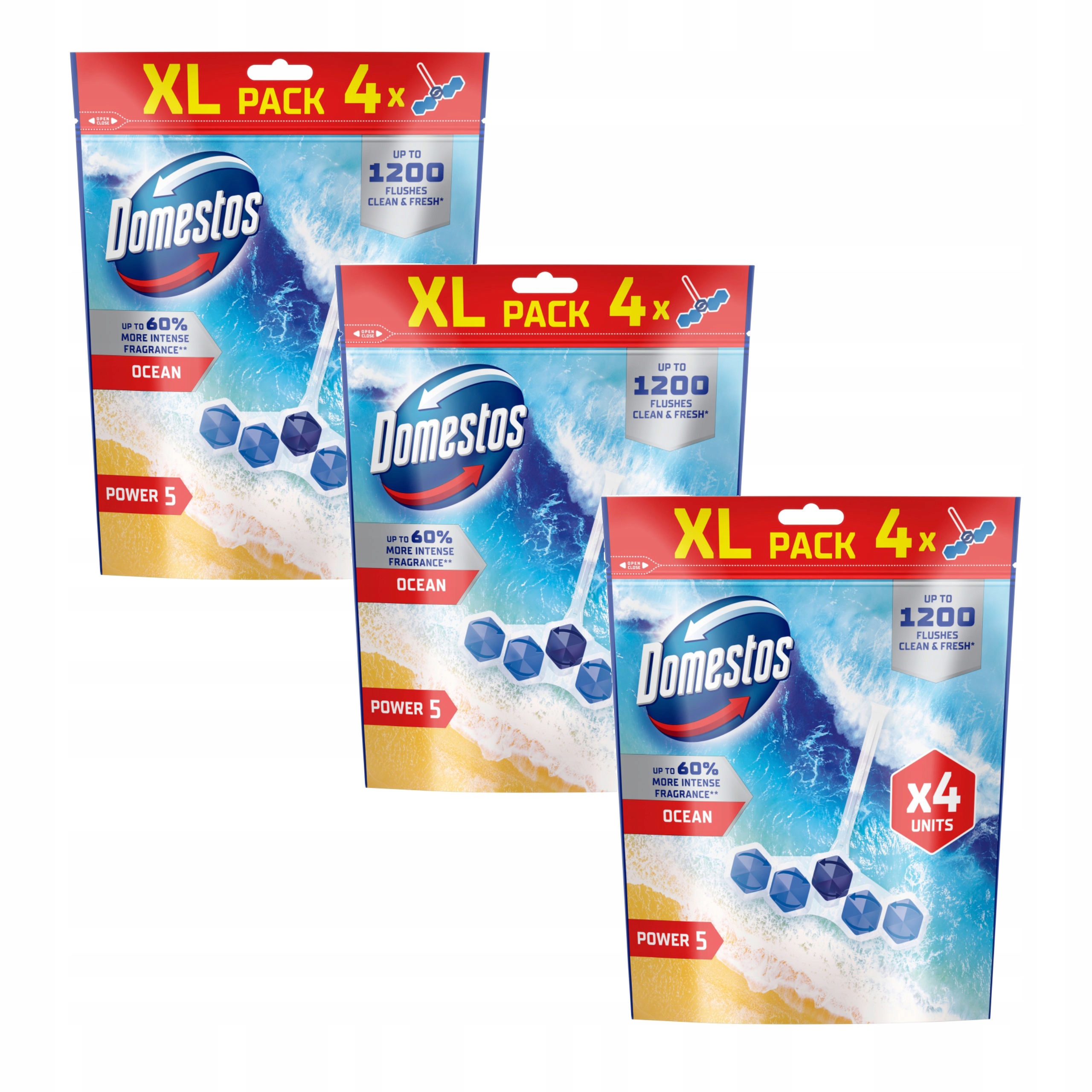 Levně Domestos Toaletní Kostka Přívěsek Na Wc Power 5 P5 Ocean 12x50g