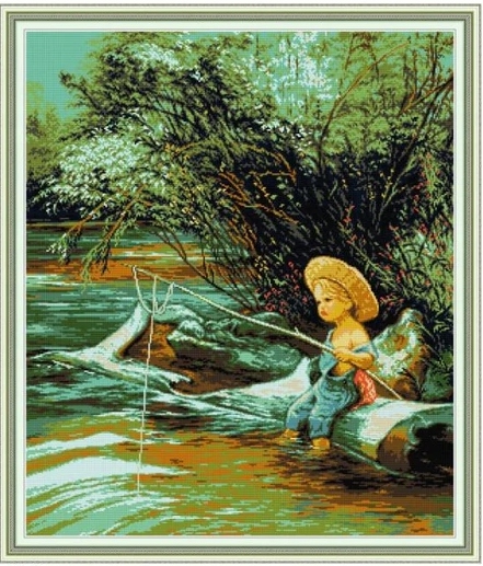 Křížková výšivka počítaná sada (kanva, mulina)