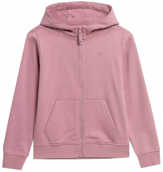 4F Bluza Dziewczęca zasuwana F216 JF216 na zamek różowa r. 140