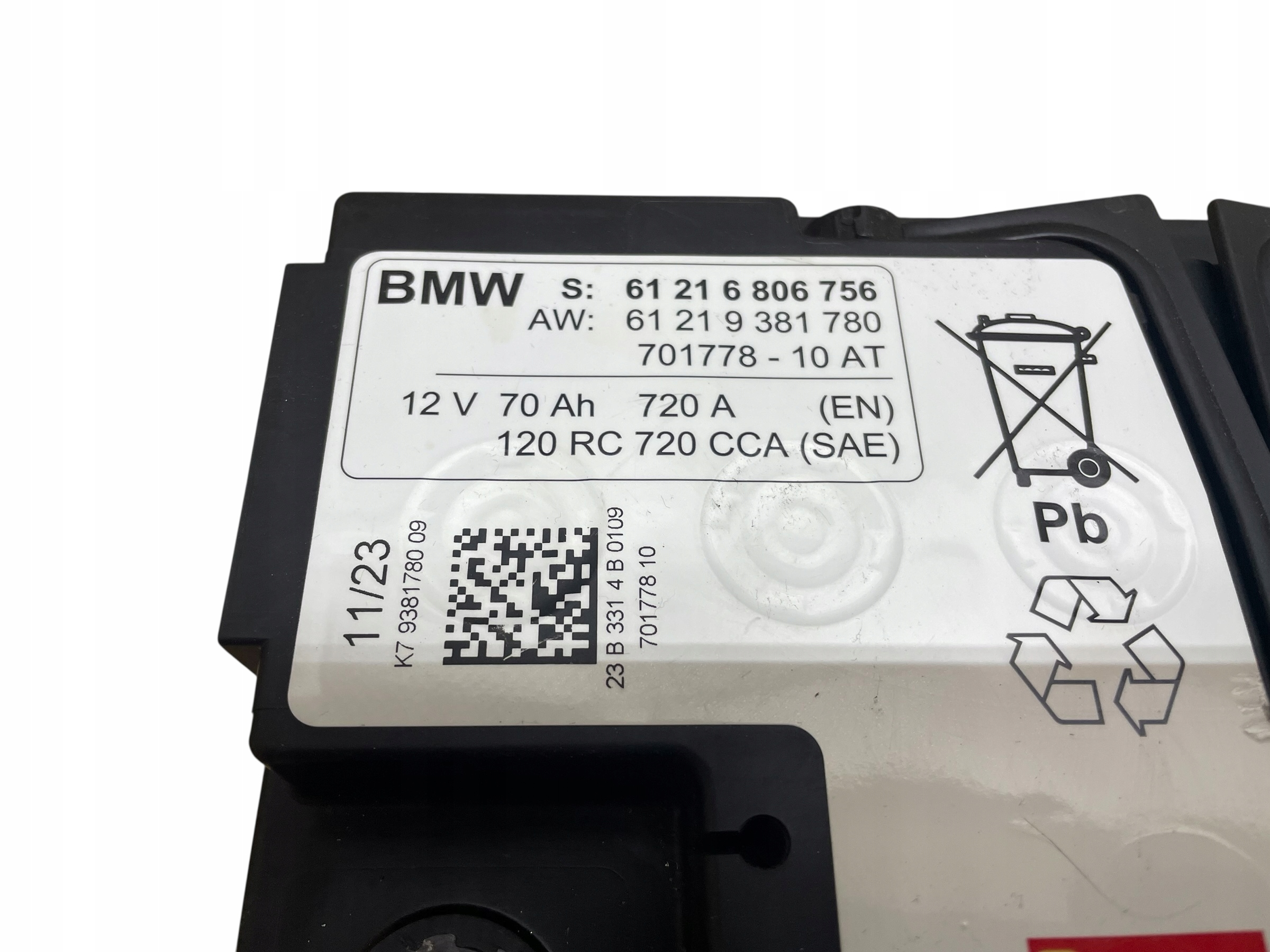 AKUMULATOR AGM BANNER START - STOP 12V 70AH 720A BMW 2023R Original