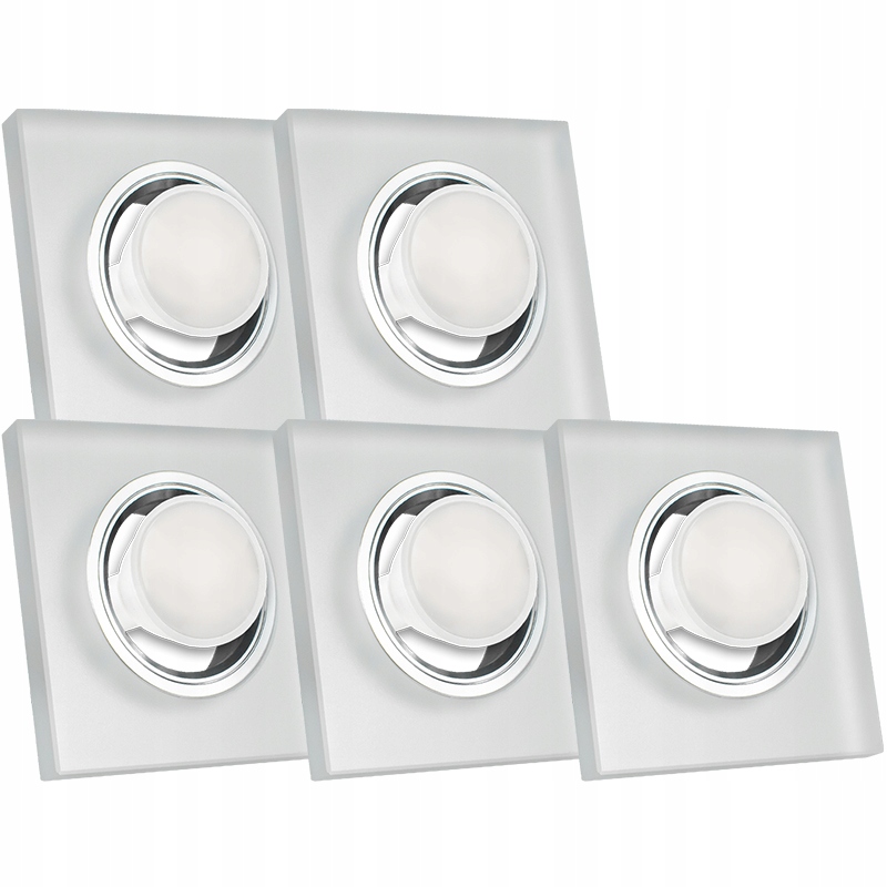 5 X Skleněná Zapuštěná Lampička S Velmi Silným Sklo 5W Led Žárovka