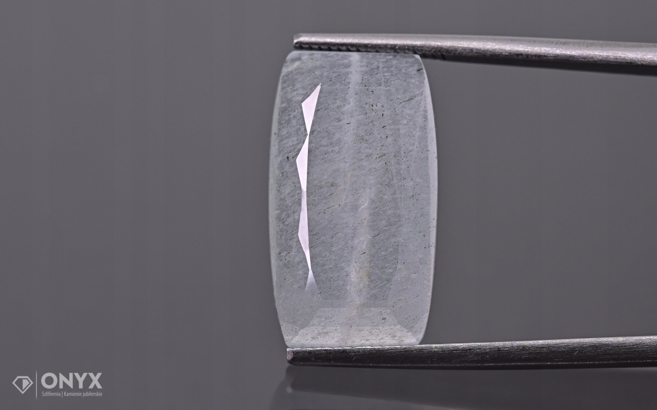 Akvamarín fazetovaná rozeta cushion 18,5x10,5 mm