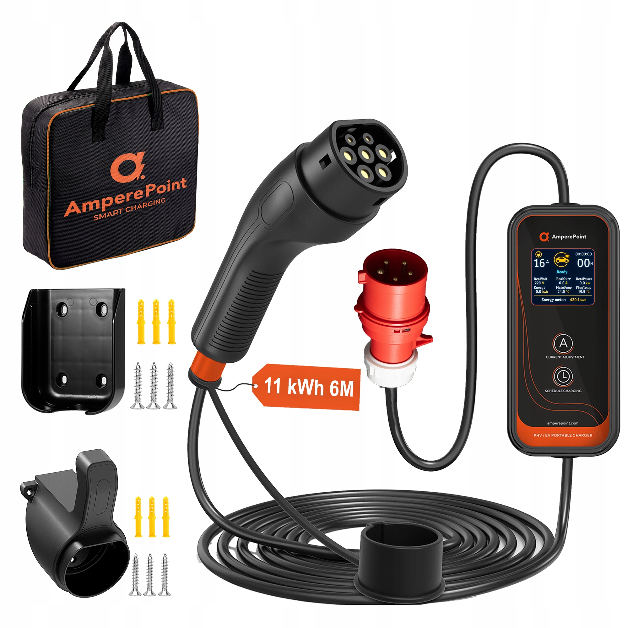 Nabíječka pro elektromobil Hybrid Typ 2 Ampere Point 16A P 11Kw