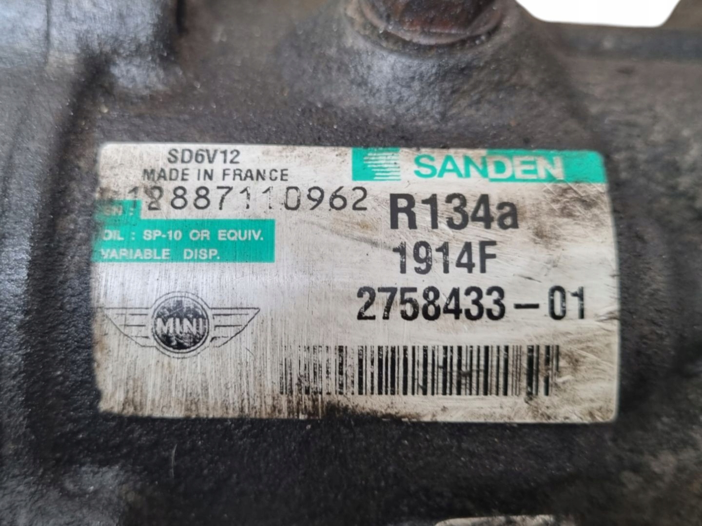 компрессор кондиционера MINI COOPER R56 2009 2758433
