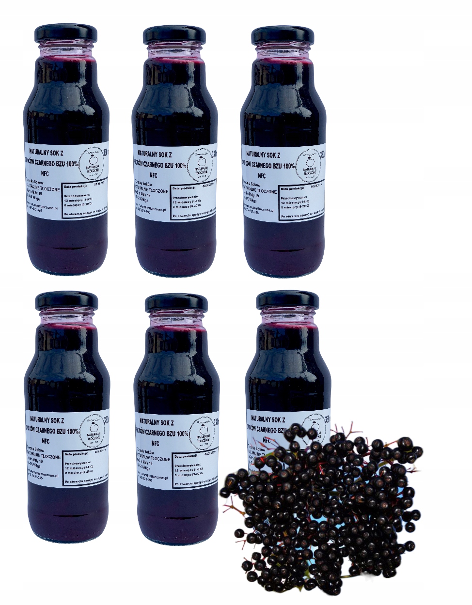 Šťáva z Černého Bezu 100% 6x 330 ml (lisovaná bez)