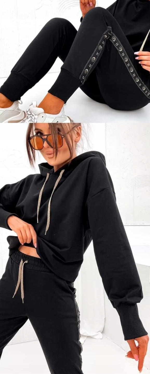 Komplet Dresowy BAWEŁNA Piękne KOLRY Wygodny S Wzór dominujący bez wzoru