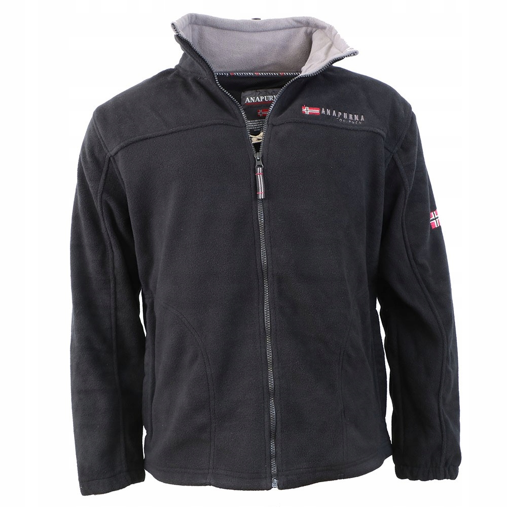 Anapurna mikina pánská Uranium Men 224 fleece kapuce v límci S černá