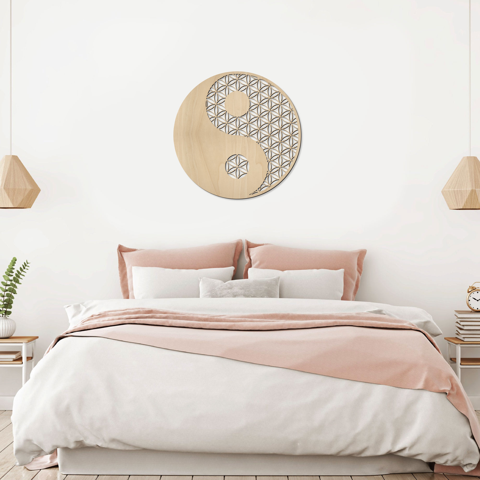 Drewniany Panel Ażurowy YIN-YANG 80cm Marka Missing Decor