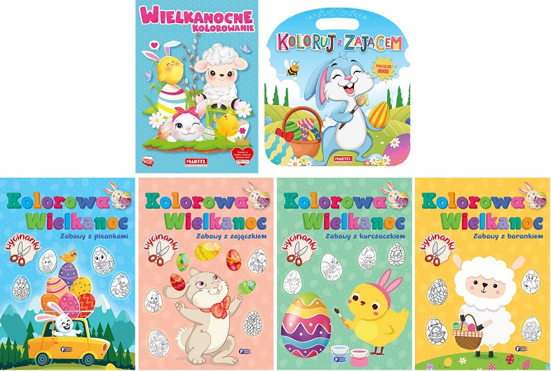 Wielkanocne kolorowanie Kolorowa Wielkanoc x6