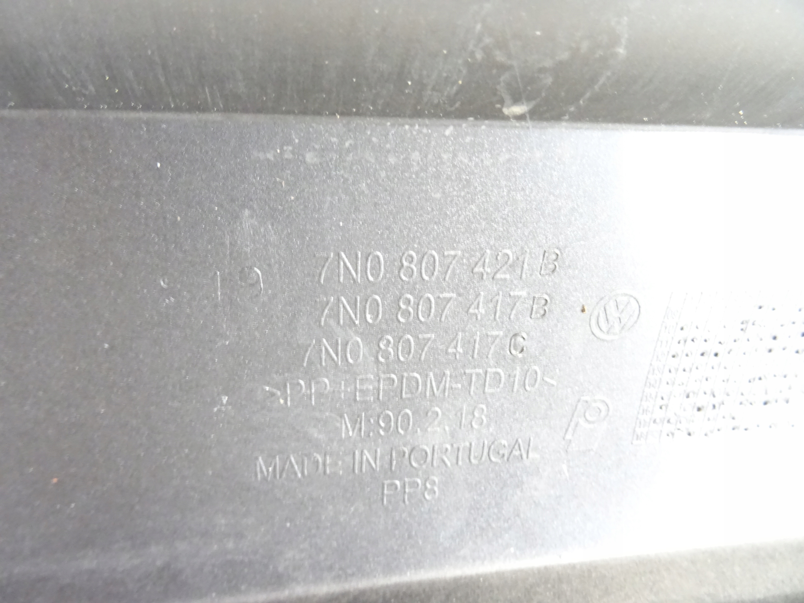 VW SHARAN 7N0 bumper rear part rear