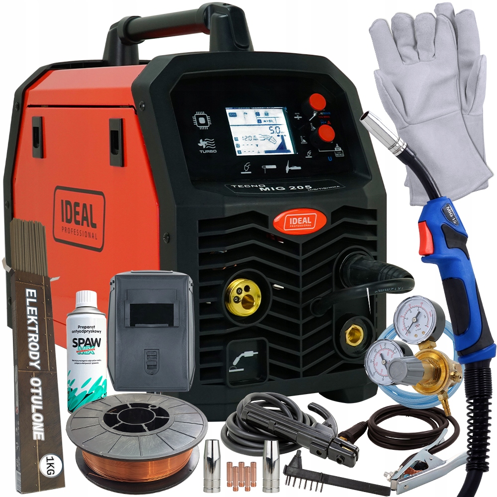 SPAWARKA MIGOMAT MIG MAG MMA TIG 200A 3w1 ZESTAW