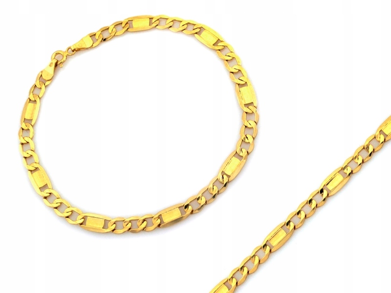 Zlatý dámský náramek 585 figaro 2.82g velikost 18 elegantní módní 14k