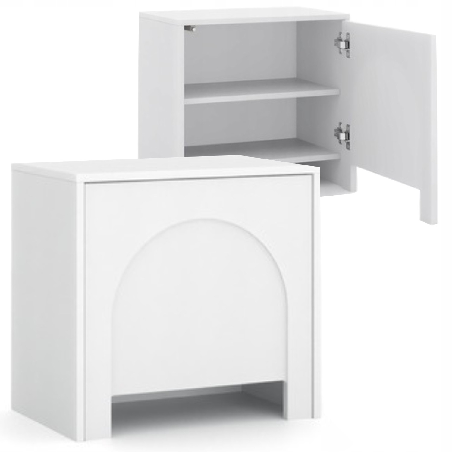 Skříňka do ložnice Bílá Noční Mat Loft Stojící Komoda Stolek Ansa