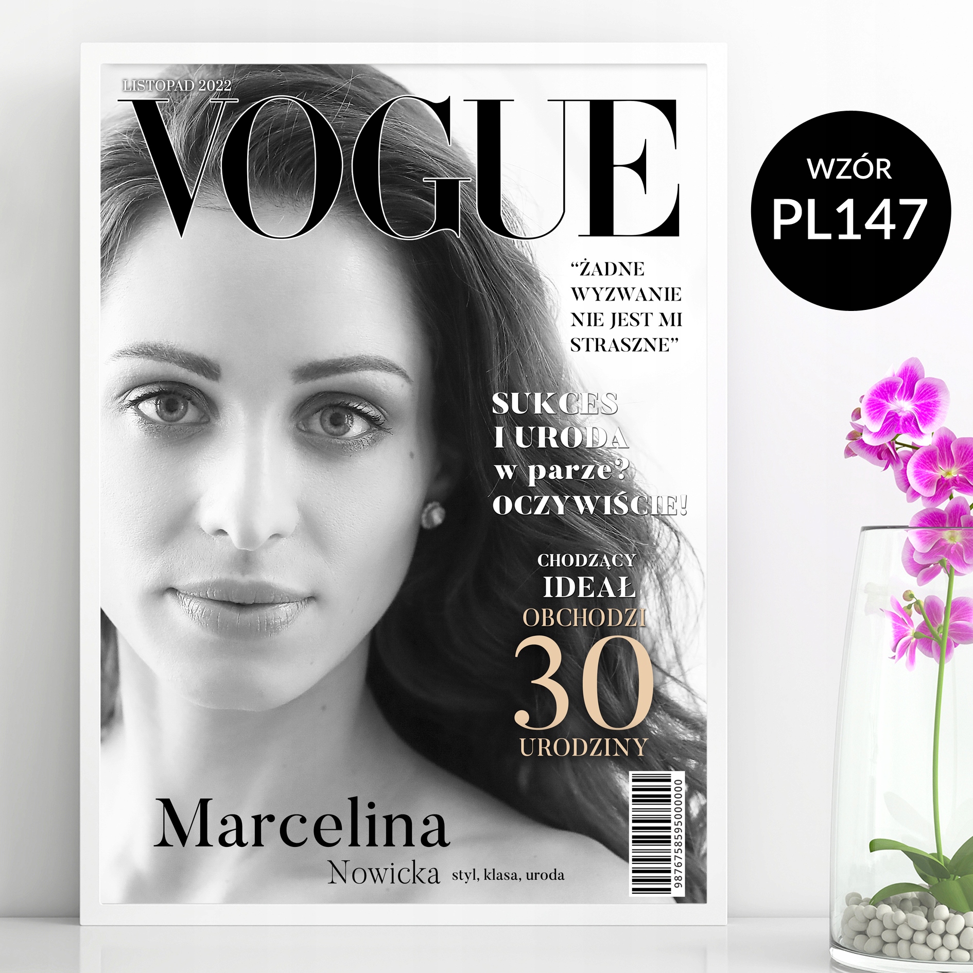 PLAKAT okładka zdjęcie śmieszny prezent 18 20 30 Wysokość produktu 29.7 cm