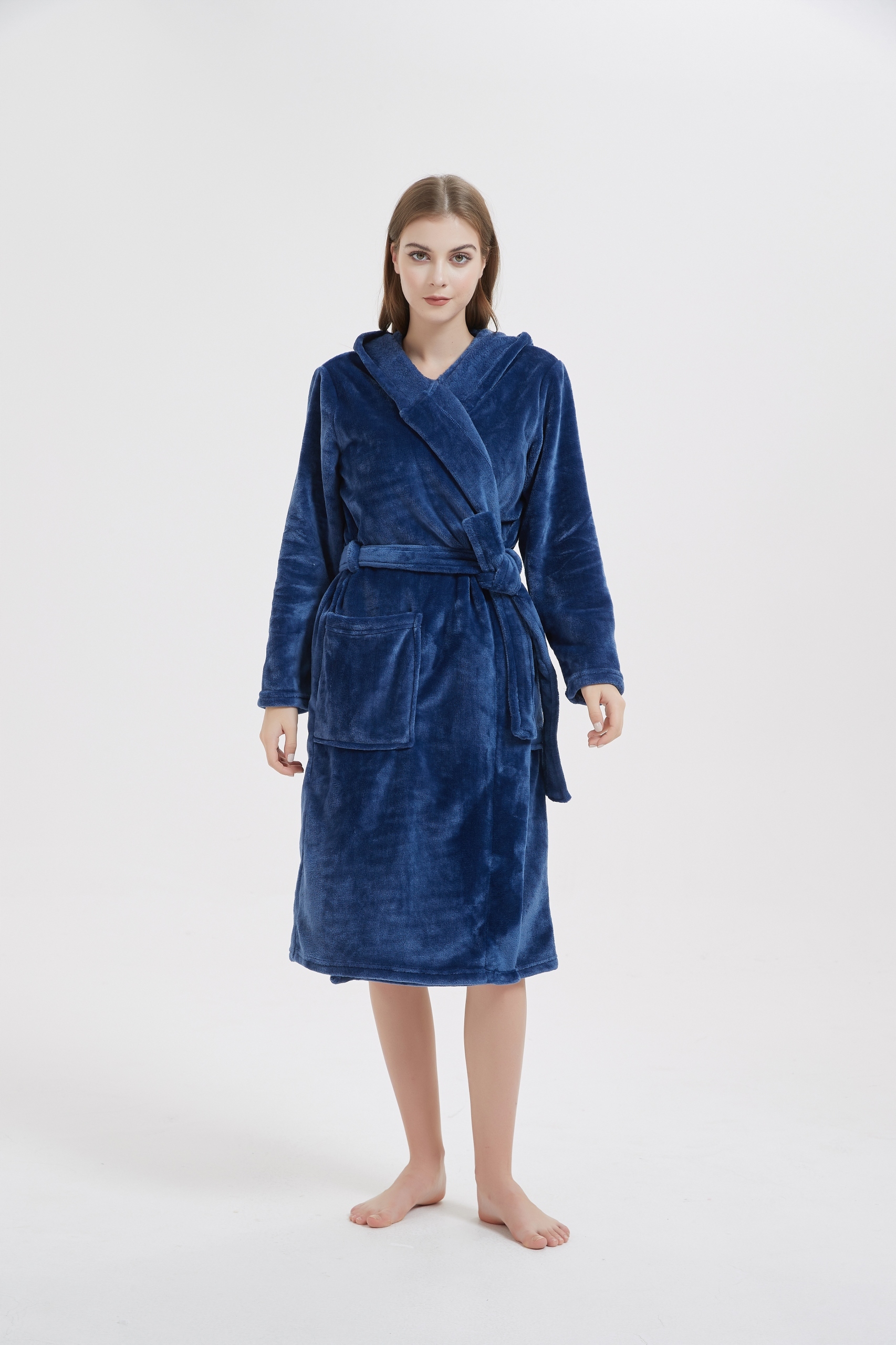 SZLAFROK Z KAPTUREM CIEPŁY PODOMKA MIĘKKI S/M Marka Spod Igły i Nitki