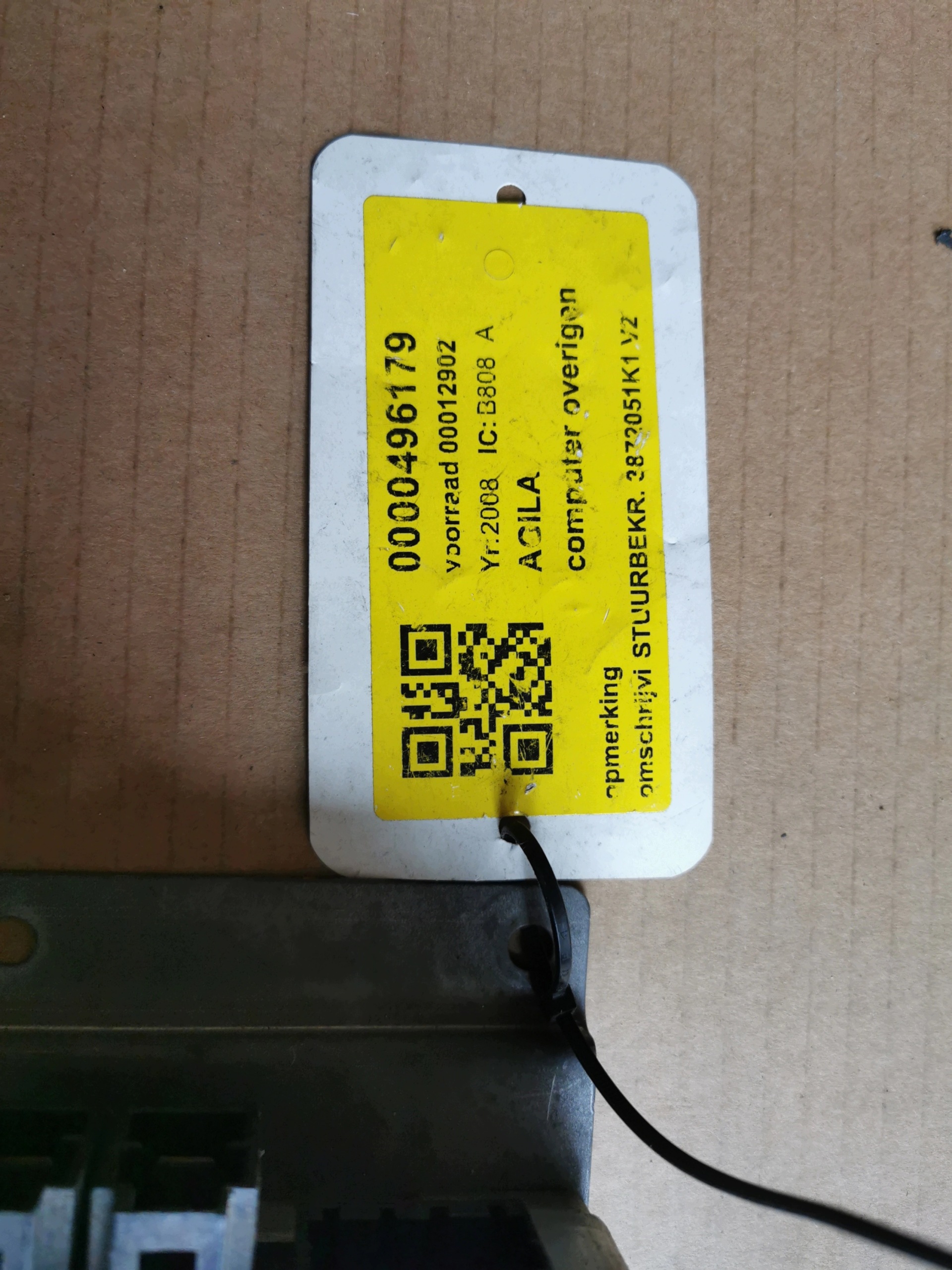 control unit module of the control SUZUKI SPLASH 38720-51K10 Q1T28472M
