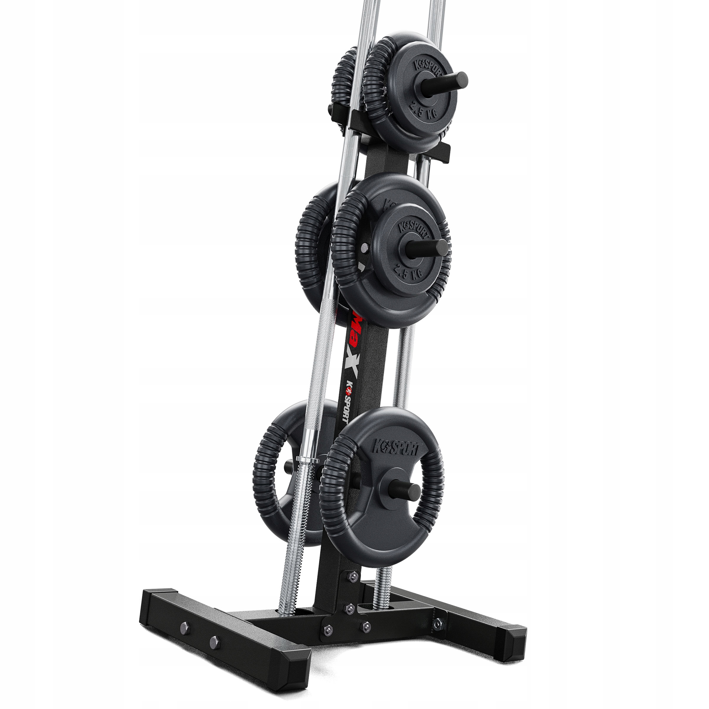 Stojaki na obciążenie Ciężary Olimpijskie Bitumiczne gryf talerze mały