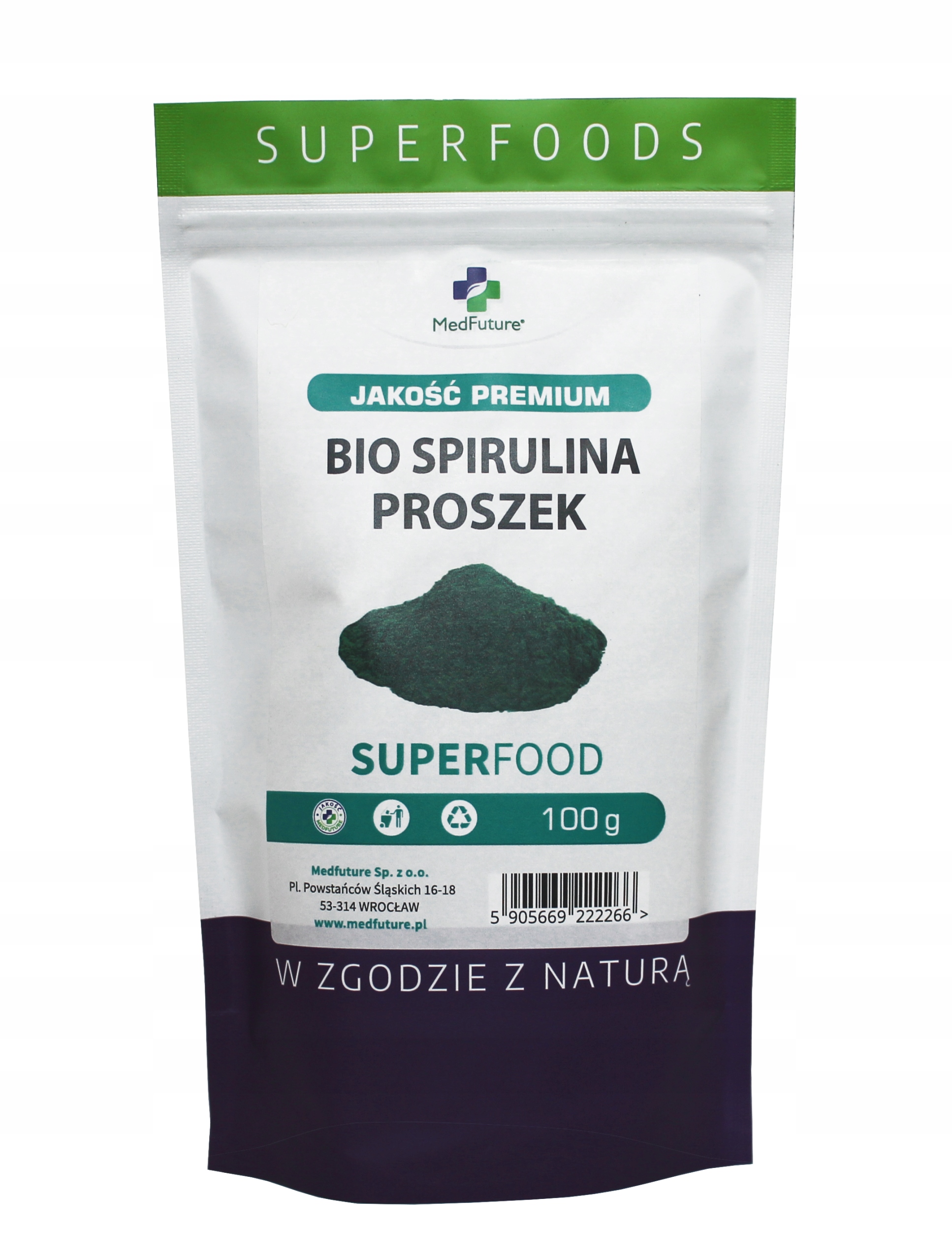 

Spirulina Proszek Bio 100% Algi 100g