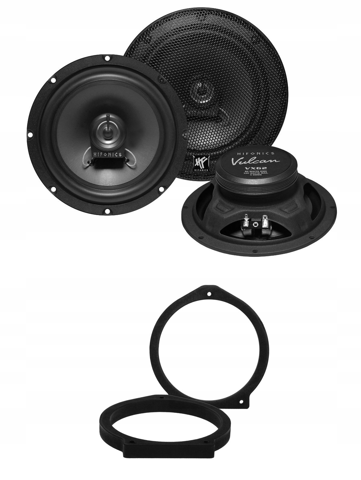 HiFonics VX62 Reproduktory do auta 165 mm Honda Cr-v Cr-z Insight Dištančné prvky