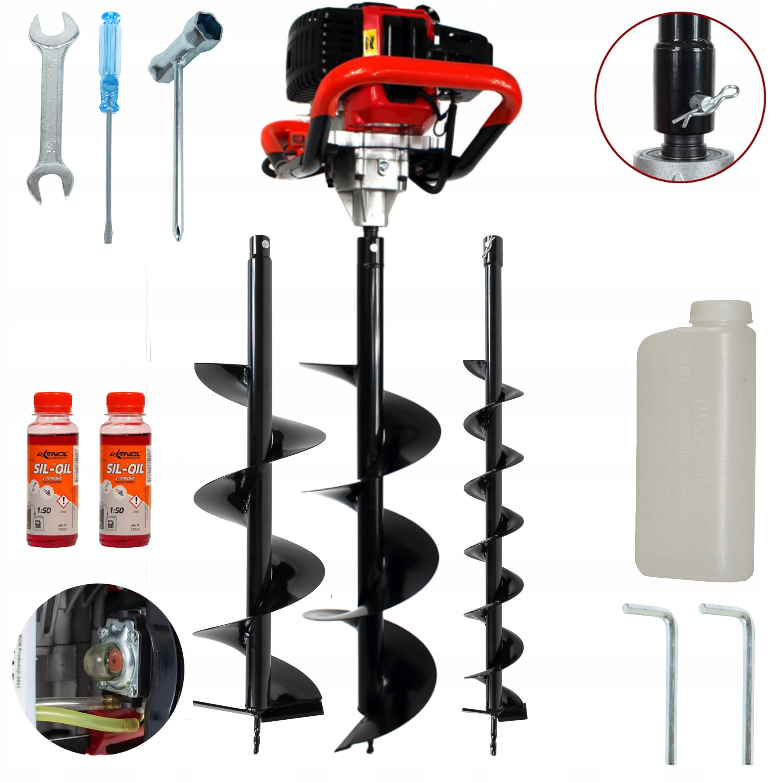 

Wiertnica Glebowa Świder Spalinowy + Zestaw Mocna