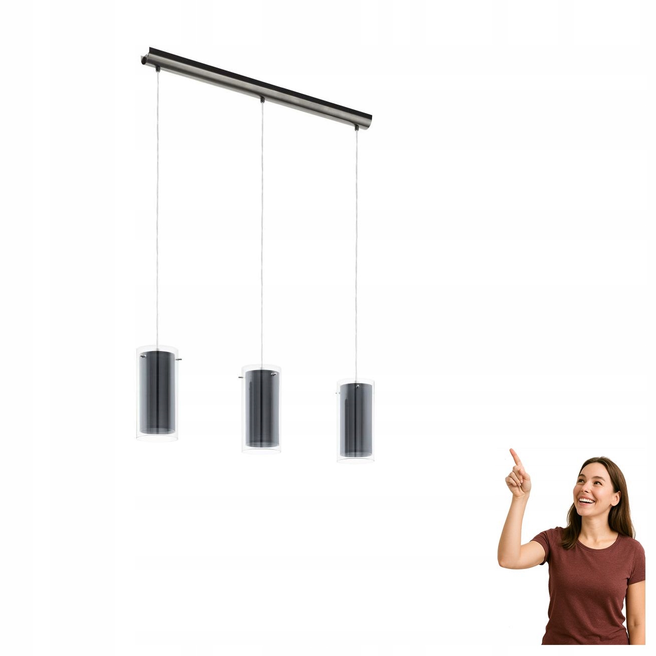 Závesná lampa Pinto Textil 99286 Eglo