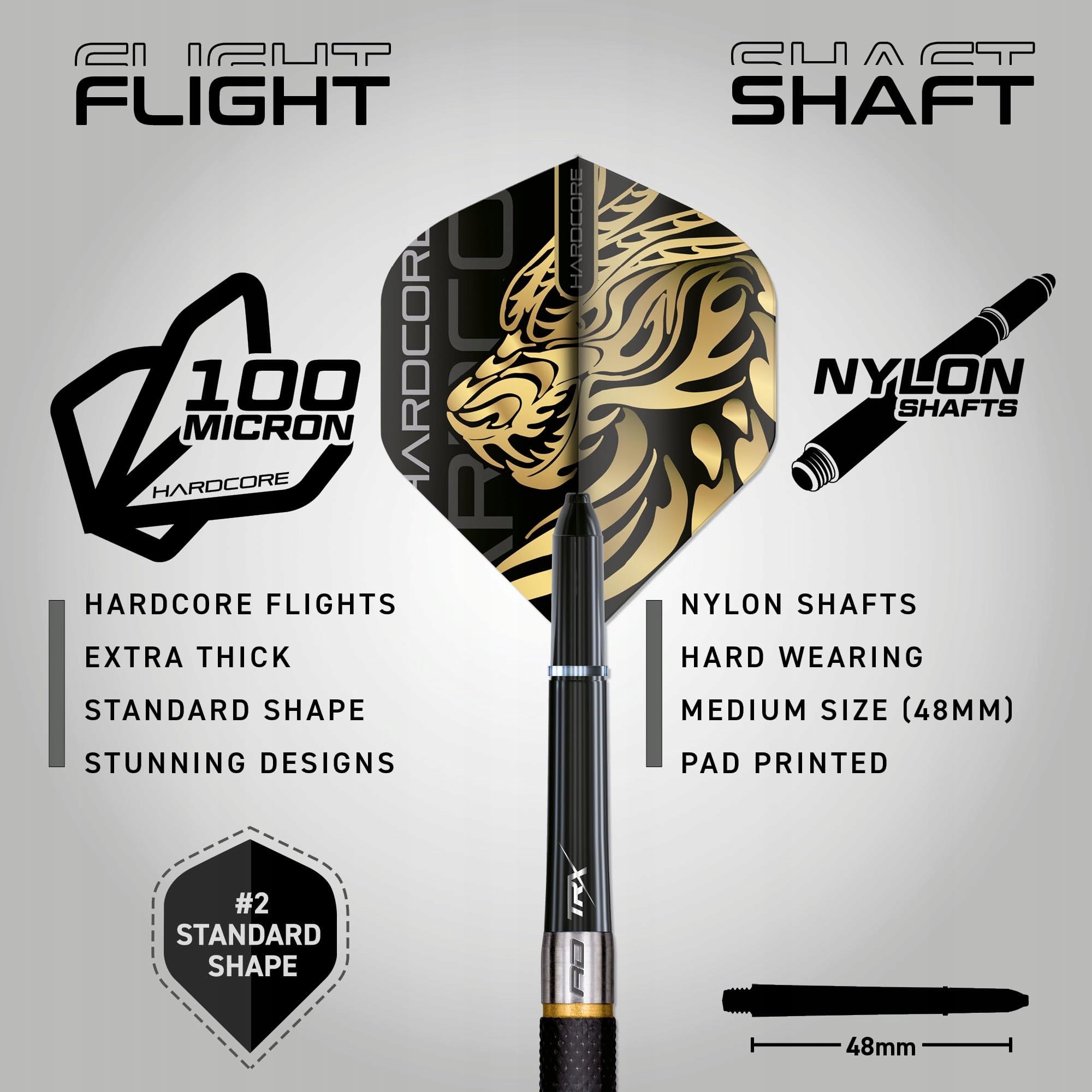 RED DRAGON ZESTAW DARTÓW GOLDEN EYE 22G 85% WOLFRAM LOTKI I SHAFTY — miniatura 3