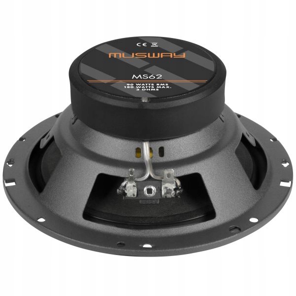 MOCNE GŁOŚNIKI DWUDROŻNE165mm MUSWAY MS62 3 OHM 90W RMS Xtreme Koszalin Stan opakowania oryginalne