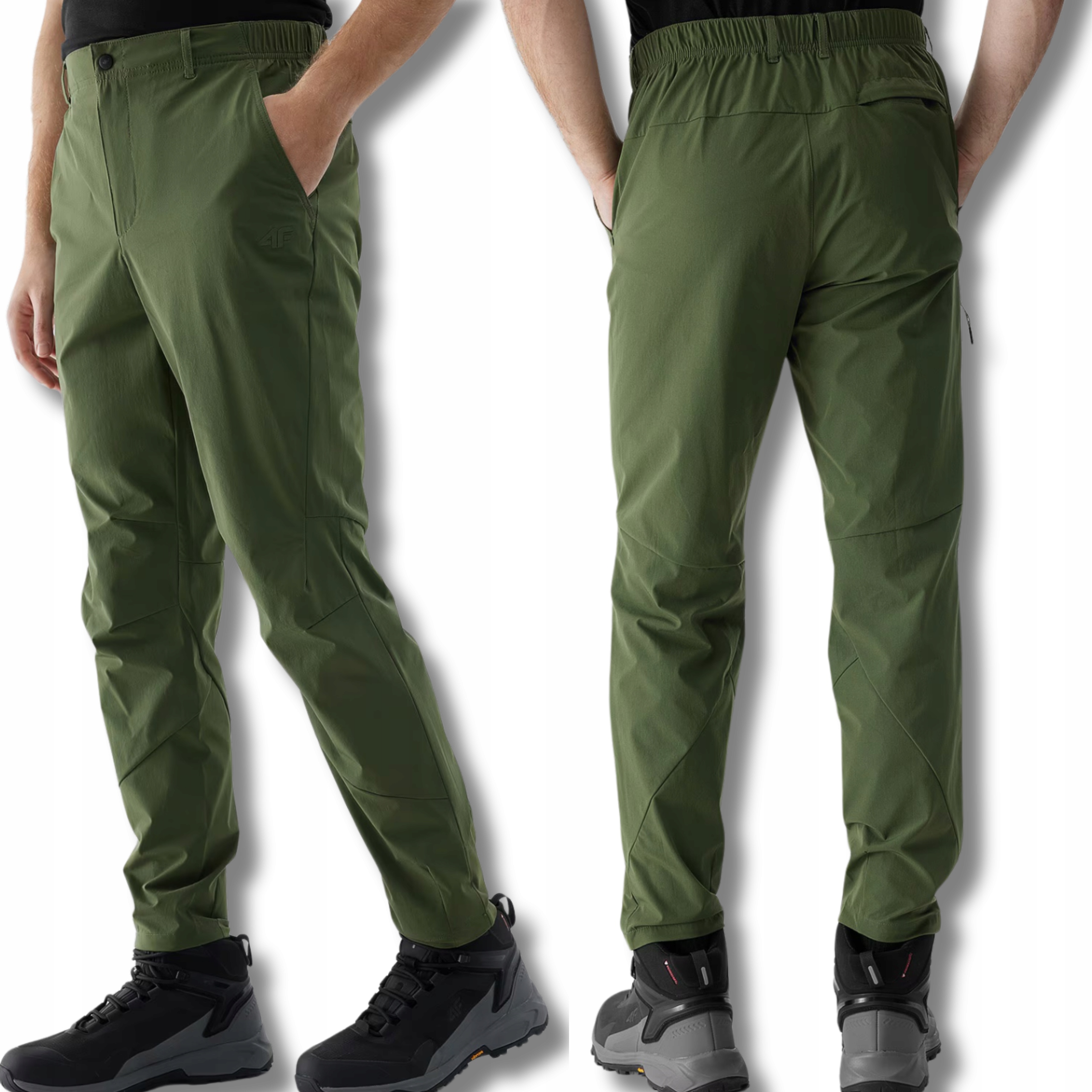 Męskie Spodnie Trekkingowe 4F Szybkoschnące Komfortowe Kieszenie S
