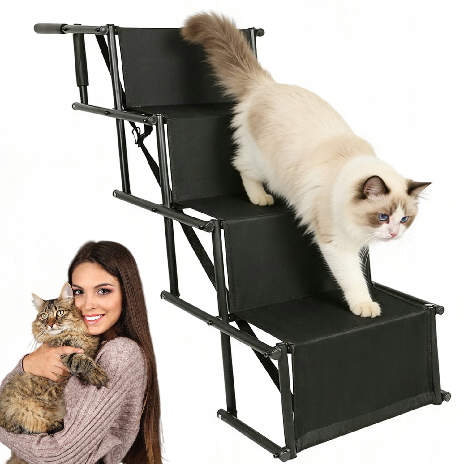 Levně Žebřík Pro Psa Do Terénního Auta Suv Jeep Skládací 101x 76x 47 cm