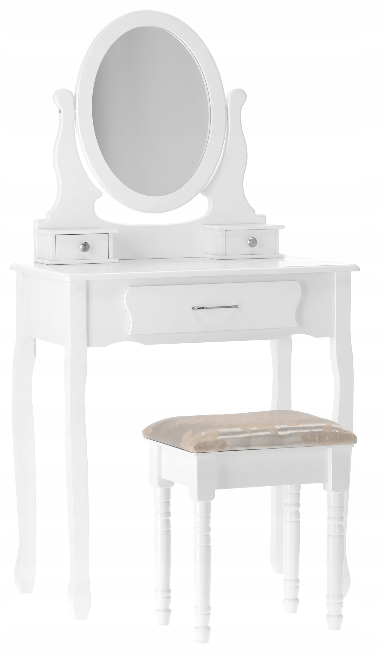 TOALETKA KOSMETYCZNA Z LUSTREM I SZUFLADAMI DO WIZAŻU + TABORET Kod producenta PHO0052